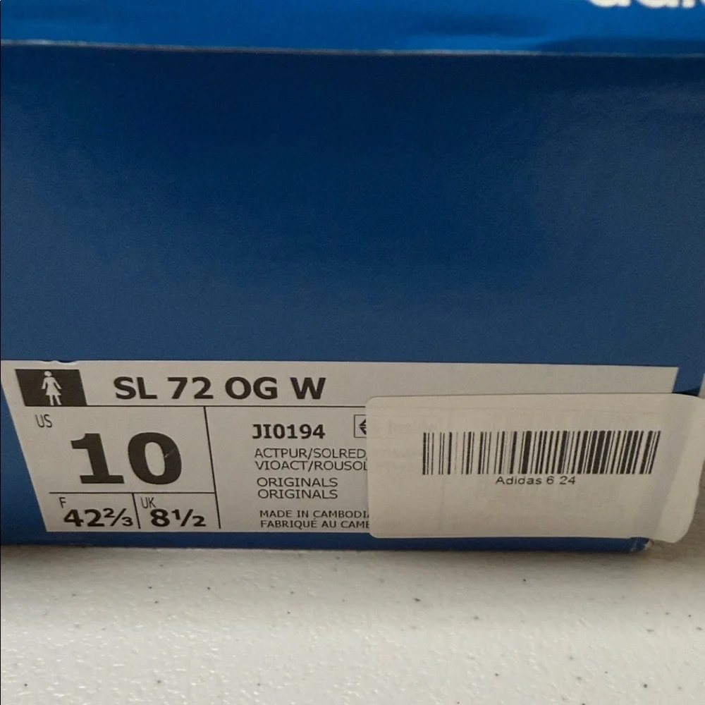 adidas Women's Purple and Red Sneakers - Picture 5 of 7